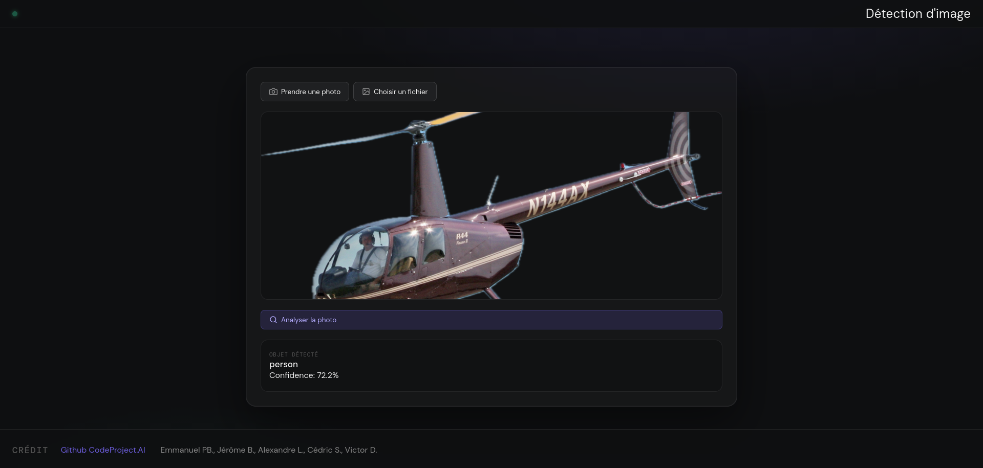 detection helicoptere